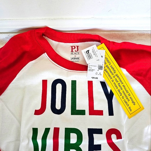 Children's Christmas Pajamas "Jolly Vibes" - PJ Place- New with Tags! - Picture 4 of 9
